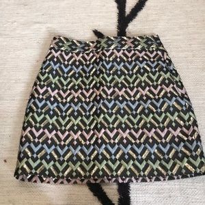 MILLY Metallic high waisted skirt